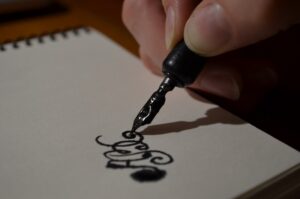Writing on a manuscript
